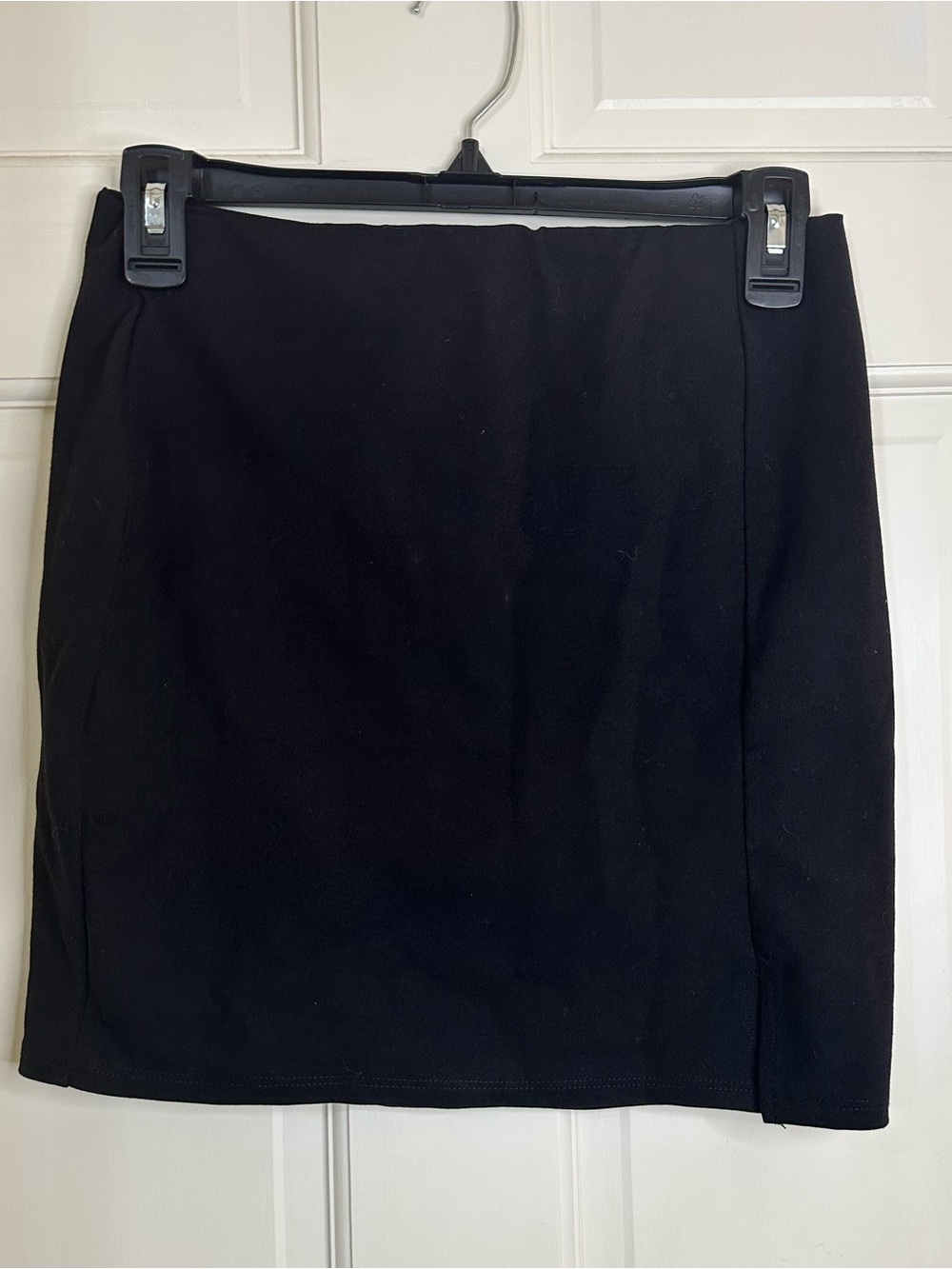 Black Mini Skirt small slit in side